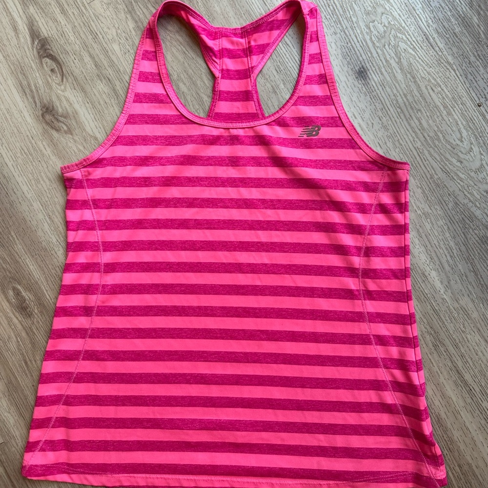 Pink new balance active wear top